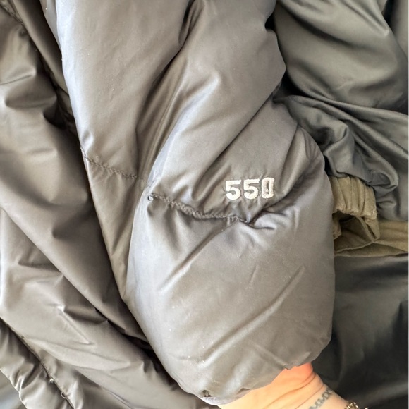 THE NORTH FACE 550 Hyvent Dark Green Parka Jacket inner gray puffer coat XXXL - Picture 8 of 12
